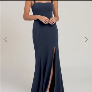 Jenny Yoo Midnight Stretch Crepe -Jenner Dress Size 8